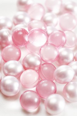 Pink bath oil pearls clipart