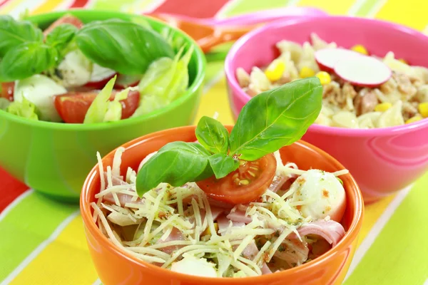 Verschillende Salades in buffet — Stockfoto