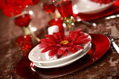 Luxury place setting clipart