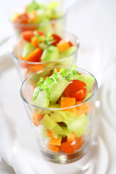 Three small salads — Stock Photo, Image