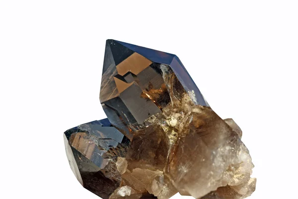 Crystal op witte achtergrond Stockfoto
