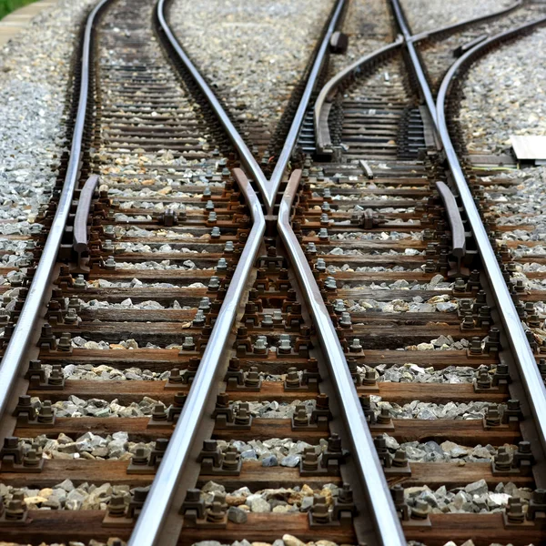 Spoorweg schakelaar — Stockfoto
