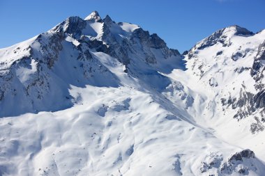 Swiss mountains in Winter clipart