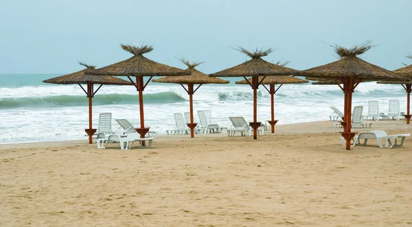 Sezonu Černého moře pláž zobrazení — Stock fotografie