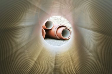 Inside of plumbing tube