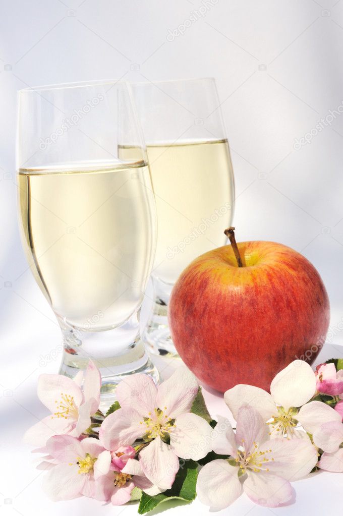 Cider and apple - still-life
