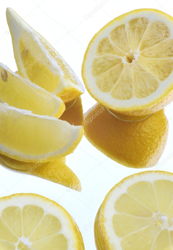 Lemon with reflection