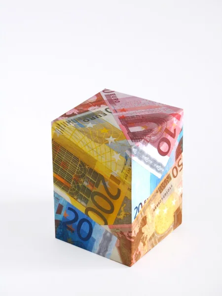Billetes EURO - caja — Foto de Stock