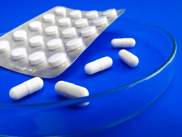 Macro of medical pills — Stock Photo, Image