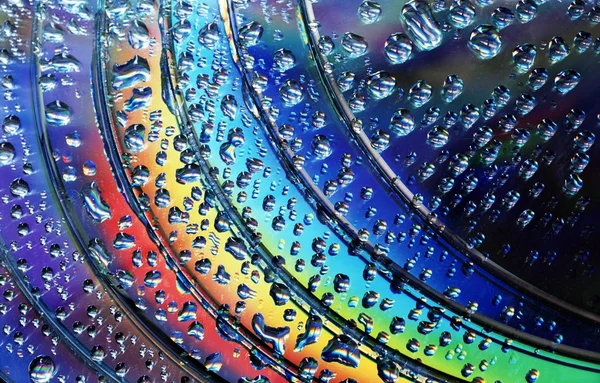 Regenbogenfarben auf Scheiben — Stockfoto