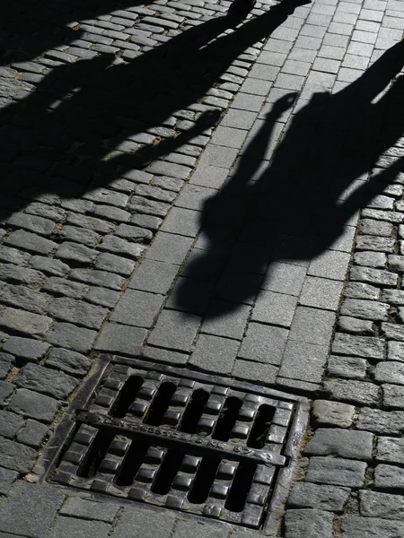 stock image Shadows of on street