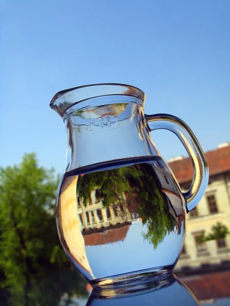 Water in jug - reflection — Stock Photo, Image