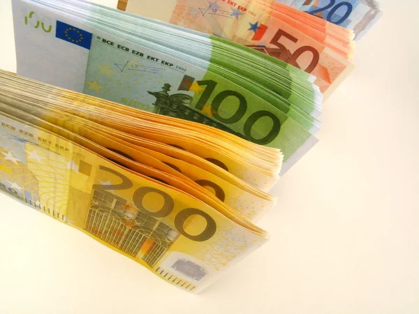 Pieniądze euro - notatki — Zdjęcie stockowe