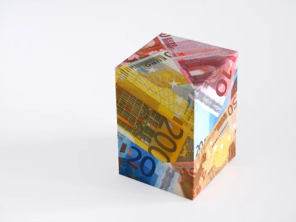 Euro poznámky - box — Stock fotografie