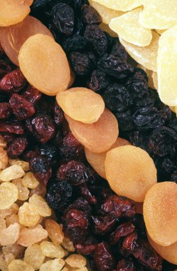 Dried fruits - background clipart