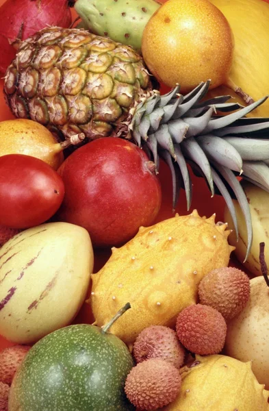 Frutos e produtos hortícolas tropicais — Fotografia de Stock