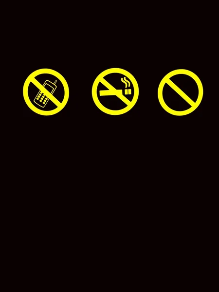 Sign - no smoking, calling, entry — Stock Photo, Image