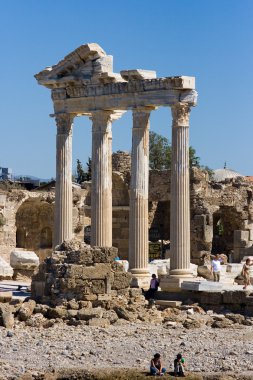 Apollo temple sea view Side, Turkey clipart