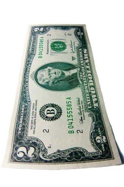 stock image Two dollar lucky bill