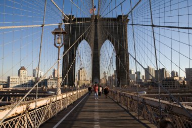 Brooklyn Bridge in New York City clipart