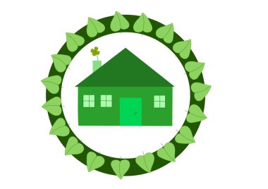 Ecological house clipart