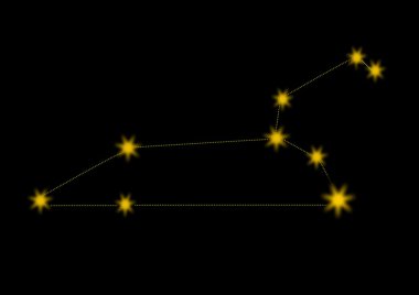 Leo constellation clipart