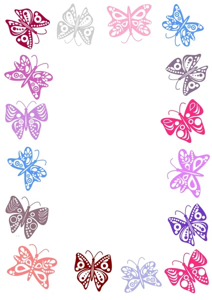 Motýli rám — Stock fotografie