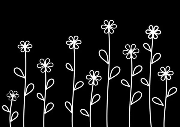 Kwiaty w ciemności — Zdjęcie stockowe