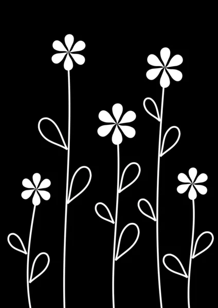 Flores no escuro — Fotografia de Stock