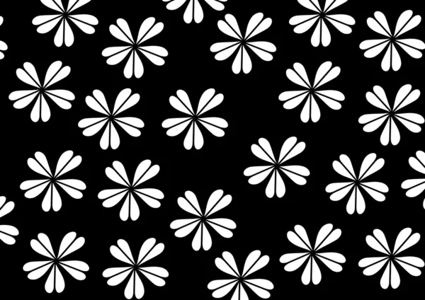 Floral bakgrund - vit och svart Stockbild