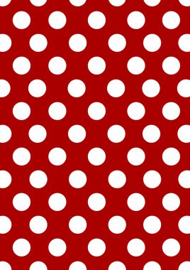 White dots on red background clipart