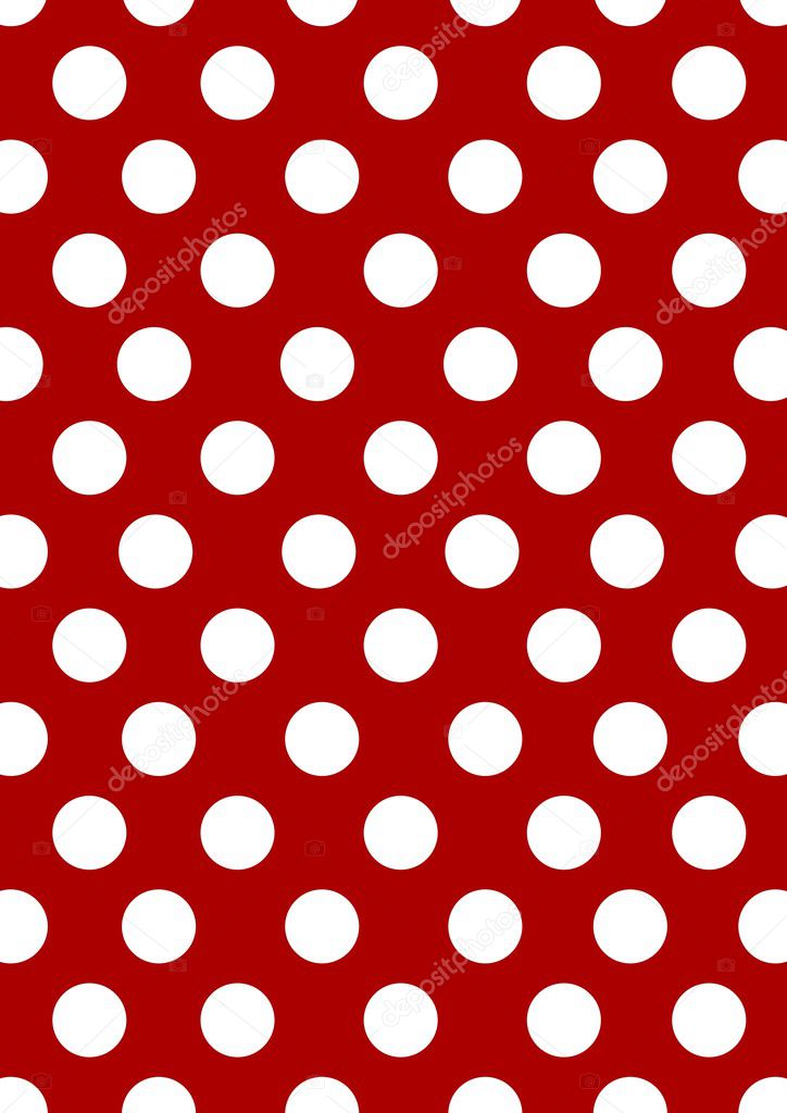 White dots on red background