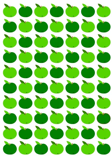 Zelená jablka pozadí — Stock fotografie