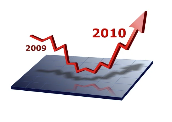 Бизнес-график 2010 — стоковое фото