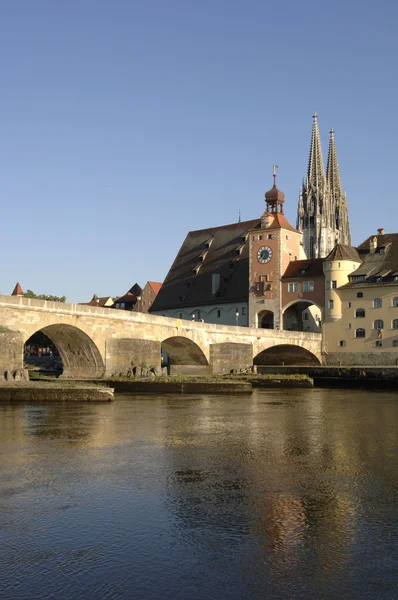 Regensburg stone bridge — Stock Photo, Image