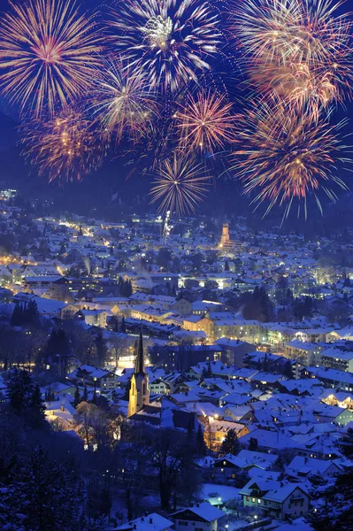 Fuochi d'artificio di anno nuovo — Foto Stock