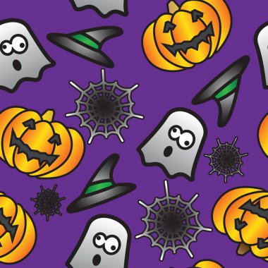 Seamless vector halloween background clipart