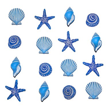 Blue Sea Shells clipart