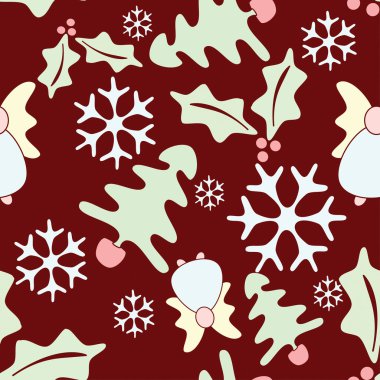 Seamless Vector Christmas Pattern clipart