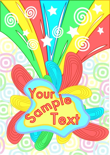 Brightly colored explosion background — Stock Vector