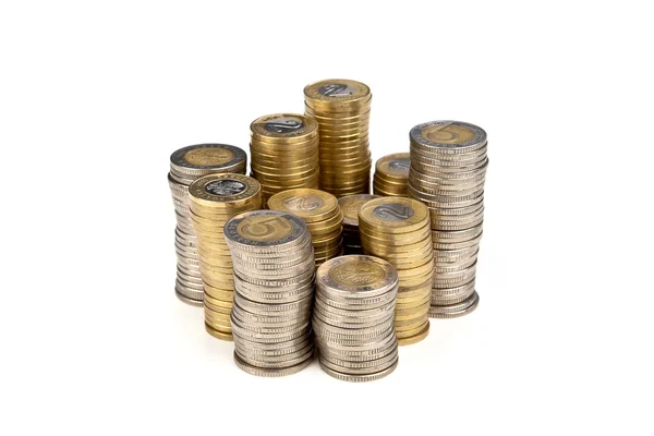 Pila di monete — Foto Stock