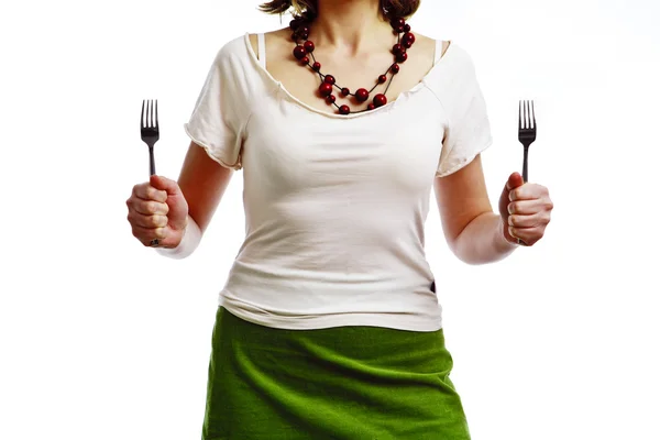 stock image Woman with forks