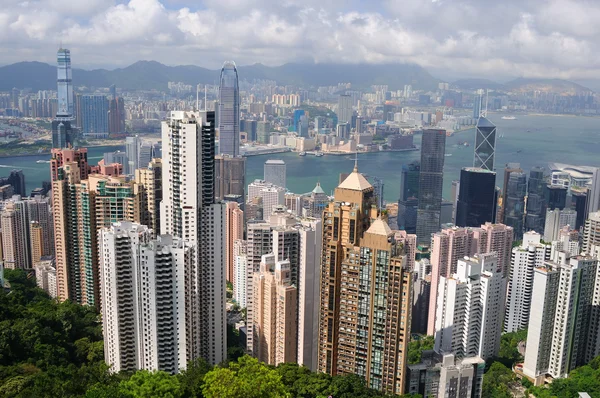Skyskrapor i Hongkong Royaltyfria Stockfoton