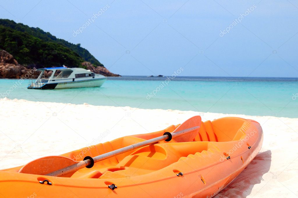 Beach and kayak
