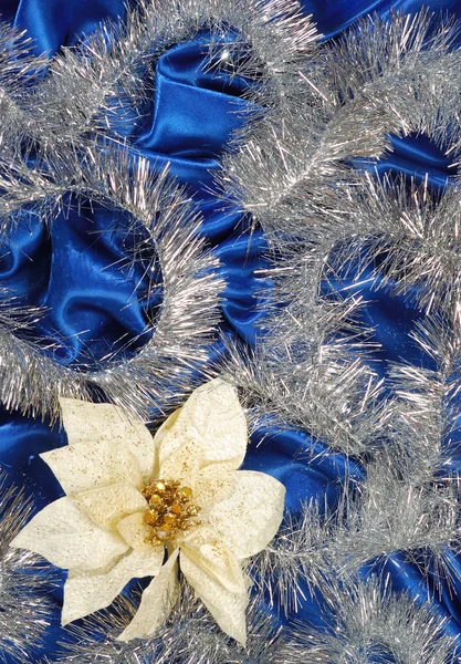 Blauw satijn decoratie — Stockfoto