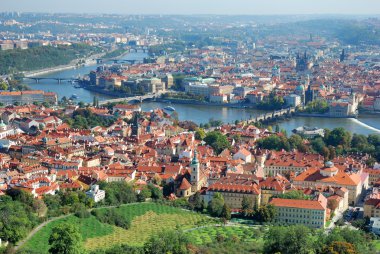Panoramatic view of the Prague clipart