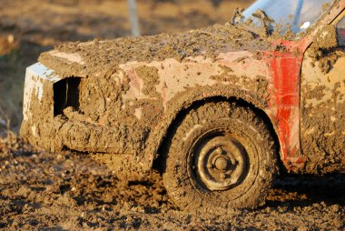 Muddy car clipart