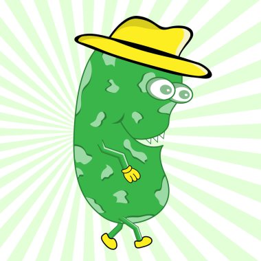 Monster with Hat Cartoon Character clipart