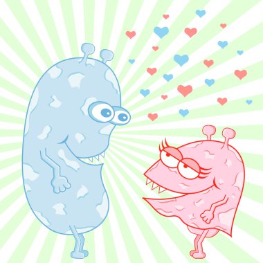 Monster Love Cartoon Characters clipart