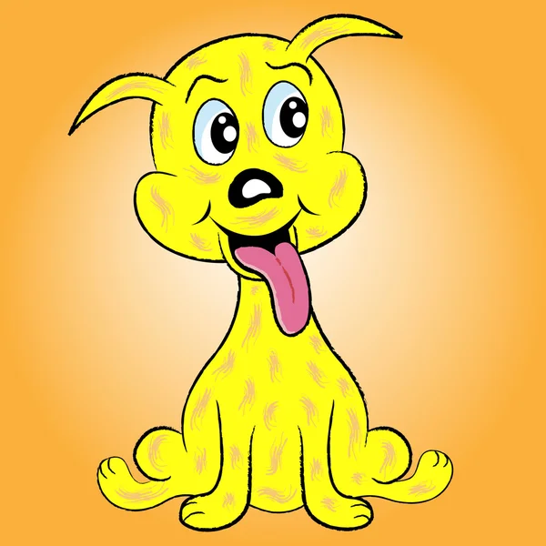Štěně psa kreslená postavička — Stockový vektor